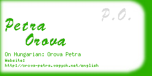 petra orova business card